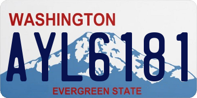 WA license plate AYL6181