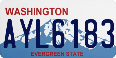 WA license plate AYL6183