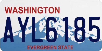 WA license plate AYL6185
