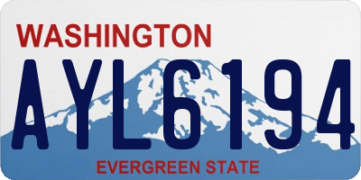 WA license plate AYL6194