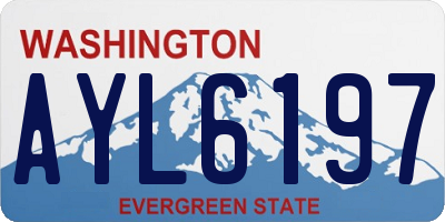 WA license plate AYL6197