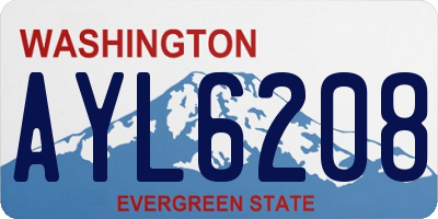 WA license plate AYL6208