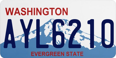 WA license plate AYL6210