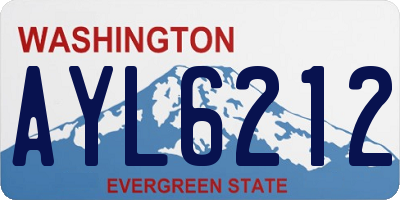 WA license plate AYL6212