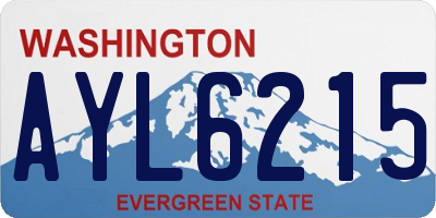WA license plate AYL6215