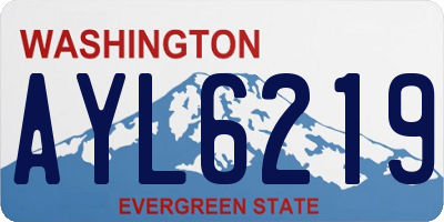 WA license plate AYL6219