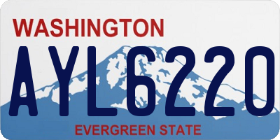 WA license plate AYL6220