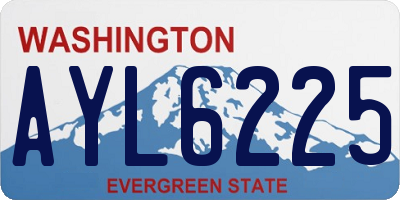 WA license plate AYL6225