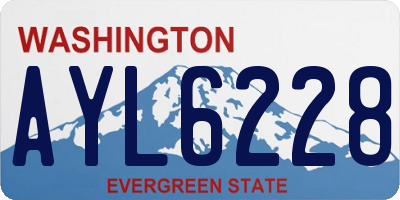 WA license plate AYL6228