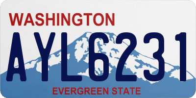WA license plate AYL6231