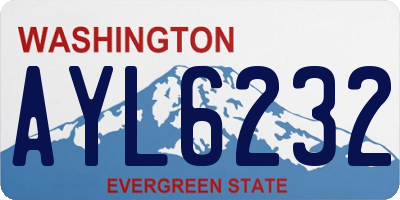 WA license plate AYL6232