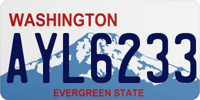 WA license plate AYL6233