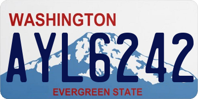 WA license plate AYL6242