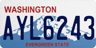 WA license plate AYL6243