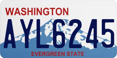 WA license plate AYL6245