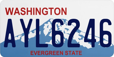 WA license plate AYL6246