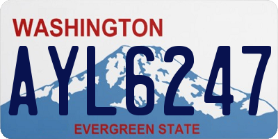 WA license plate AYL6247
