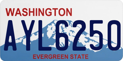 WA license plate AYL6250