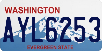 WA license plate AYL6253