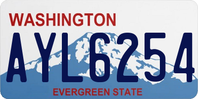 WA license plate AYL6254