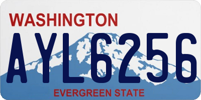 WA license plate AYL6256