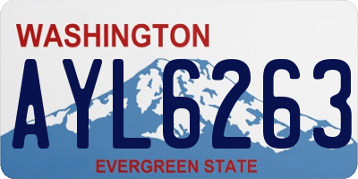WA license plate AYL6263