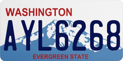 WA license plate AYL6268