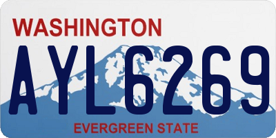 WA license plate AYL6269