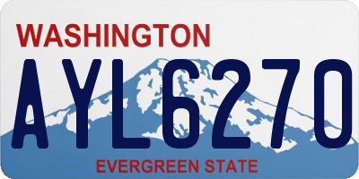 WA license plate AYL6270