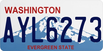 WA license plate AYL6273