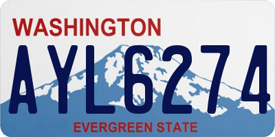 WA license plate AYL6274