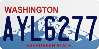 WA license plate AYL6277