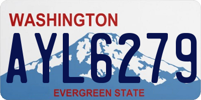 WA license plate AYL6279