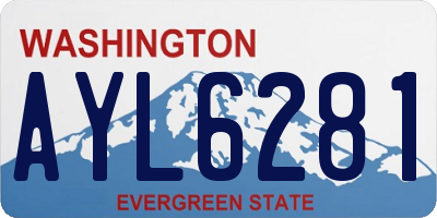 WA license plate AYL6281