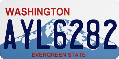 WA license plate AYL6282