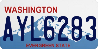 WA license plate AYL6283