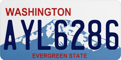 WA license plate AYL6286