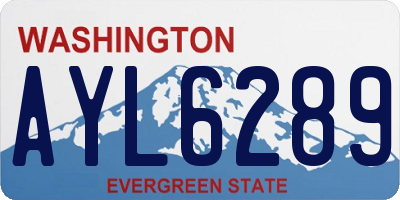 WA license plate AYL6289