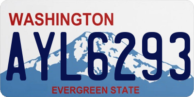 WA license plate AYL6293
