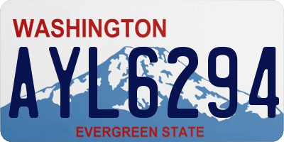 WA license plate AYL6294