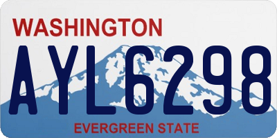 WA license plate AYL6298