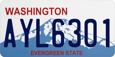 WA license plate AYL6301