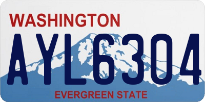 WA license plate AYL6304
