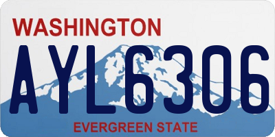 WA license plate AYL6306