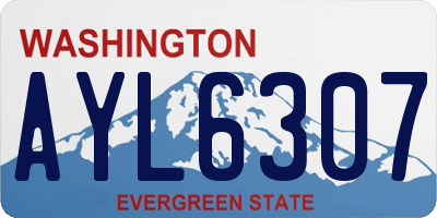 WA license plate AYL6307