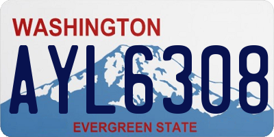 WA license plate AYL6308