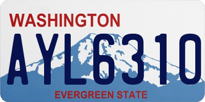 WA license plate AYL6310
