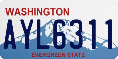 WA license plate AYL6311