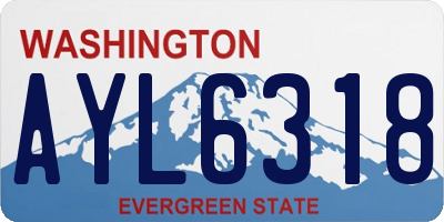 WA license plate AYL6318