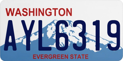 WA license plate AYL6319
